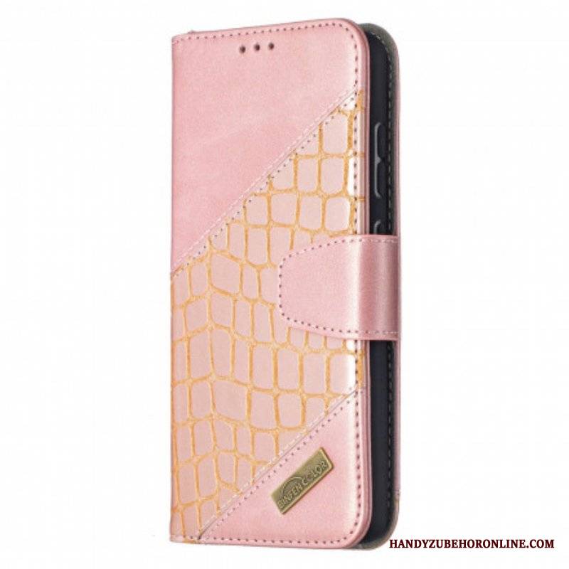 Etui Folio do Samsung Galaxy A52 4G / A52 5G / A52s 5G Klasyczny Efekt Skóry Krokodyla