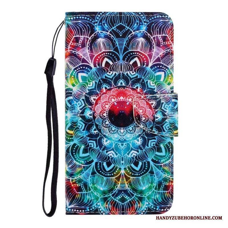 Etui Folio do Samsung Galaxy A54 5G z Łańcuch Paskowata Mandala