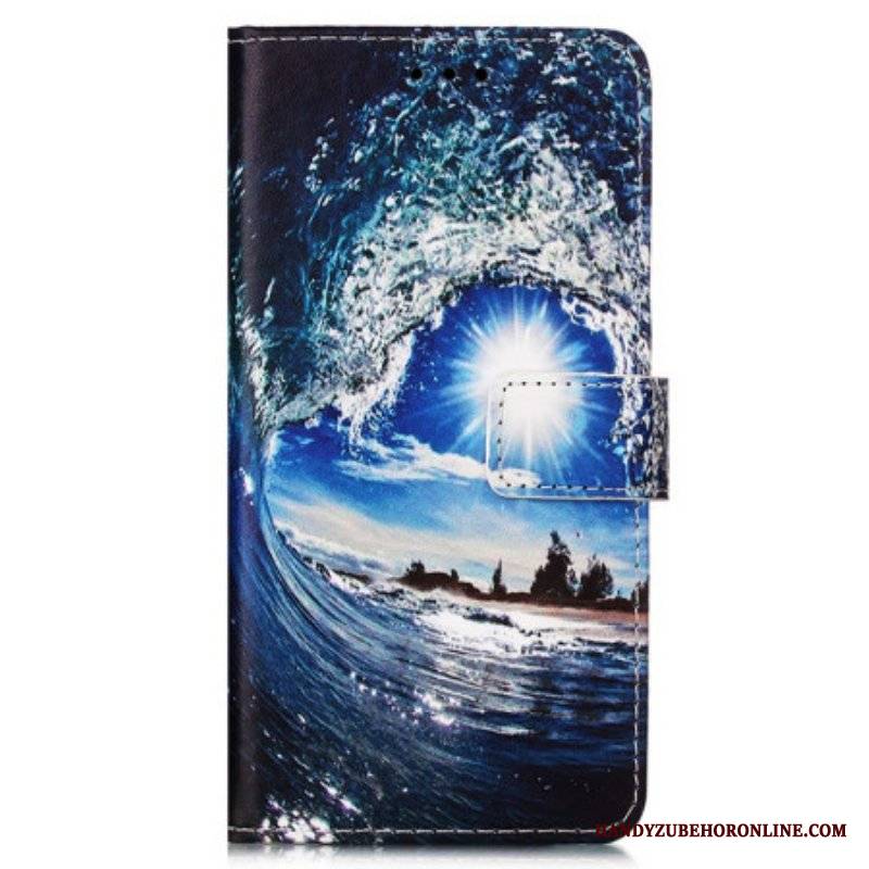 Etui Folio do Samsung Galaxy A54 5G z Łańcuch Pokochaj Thong Wave