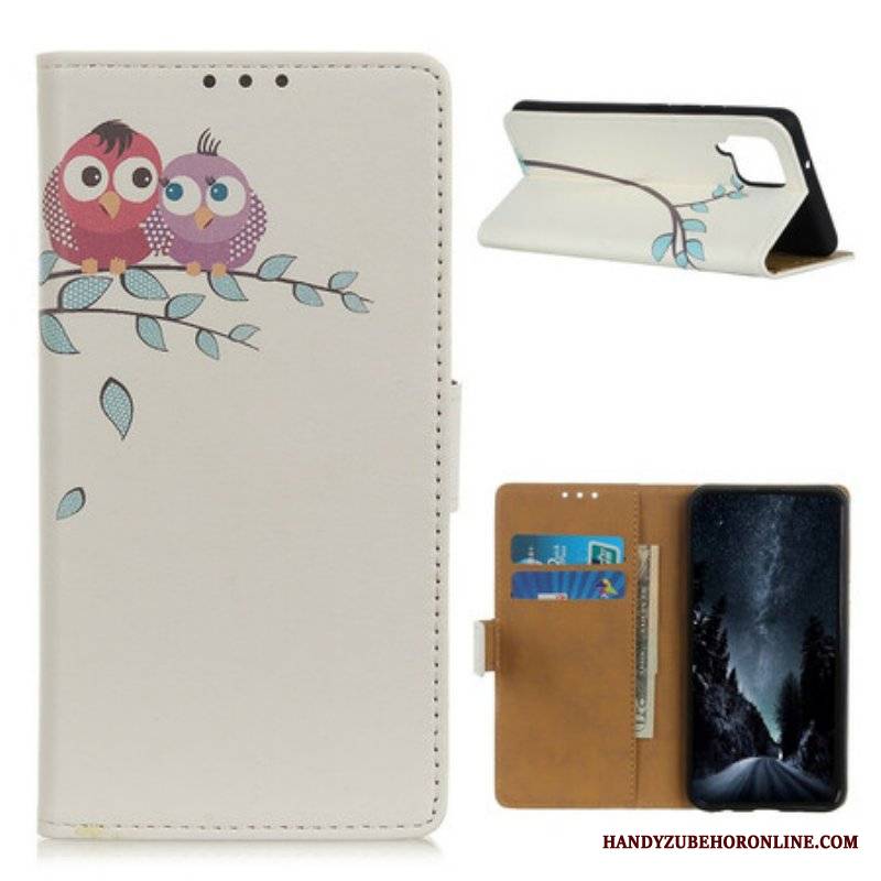 Etui Folio do Samsung Galaxy M12 / A12 Para Sowy Na Drzewie