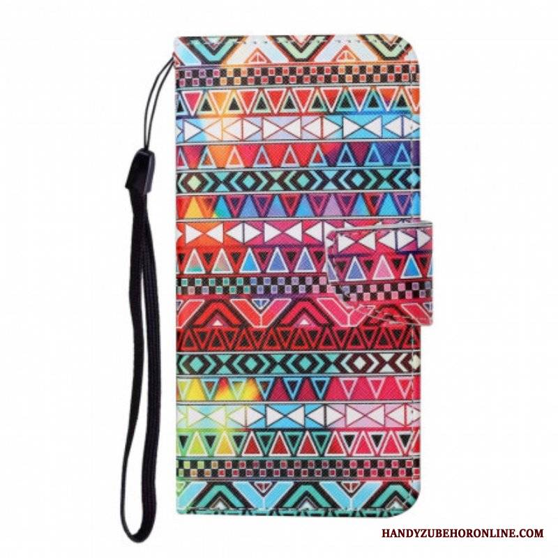 Etui Folio do Samsung Galaxy M12 / A12 Patchwork Ze Smyczą