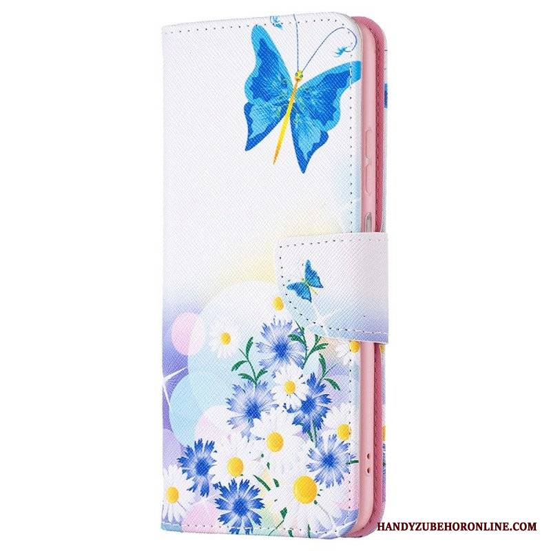 Etui Folio do Samsung Galaxy M23 5G Akwarela Motyle