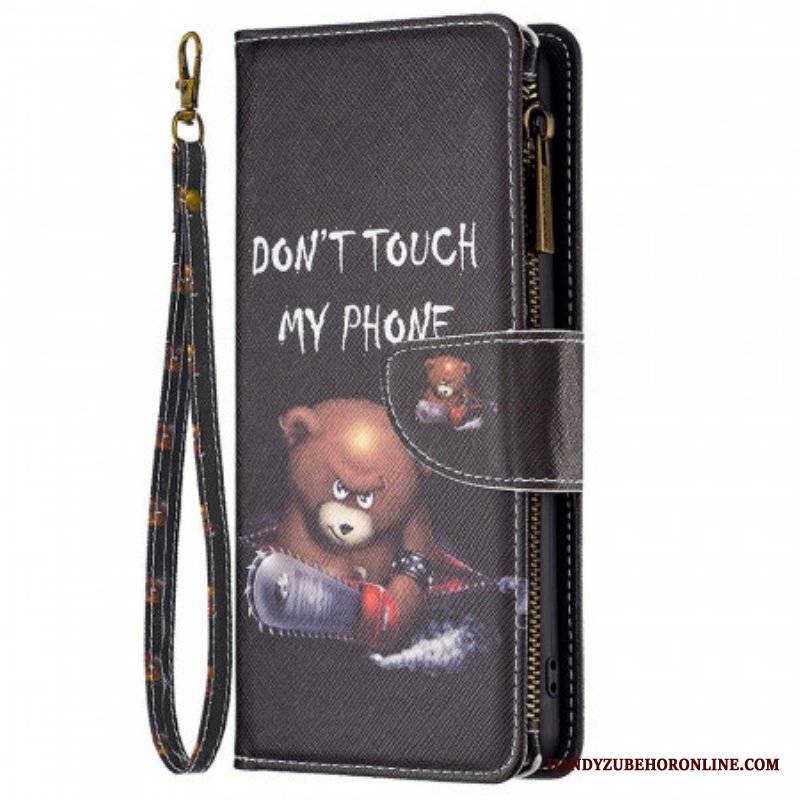 Etui Folio do Samsung Galaxy M23 5G Niedźwiedź Portmonetka I Smycz