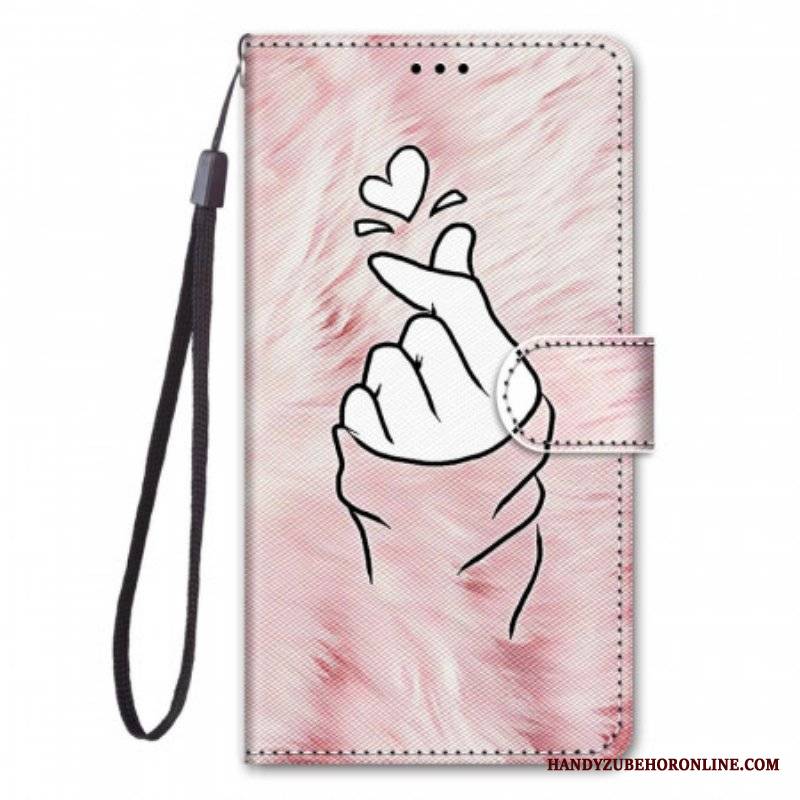 Etui Folio do Samsung Galaxy M23 5G Serce Palca