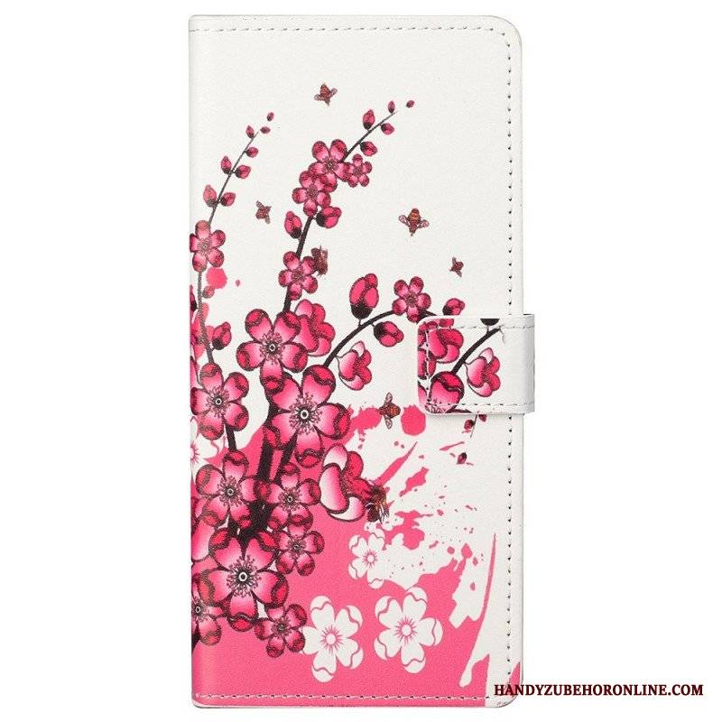 Etui Folio do Samsung Galaxy M23 5G Tropikalne Kwiaty