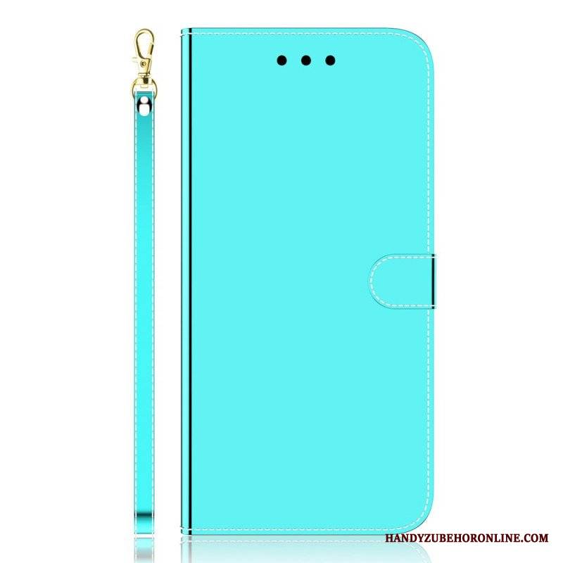 Etui Folio do Samsung Galaxy M52 5G Lustro Ze Sztucznej Skóry