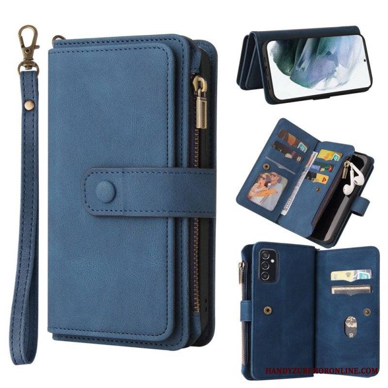 Etui Folio do Samsung Galaxy M52 5G z Łańcuch Portmonetka Na Monety Ze Smyczą