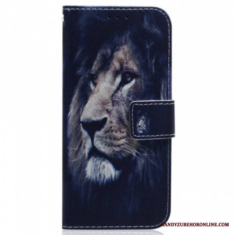 Etui Folio do Samsung Galaxy M53 5G Śniący Lew