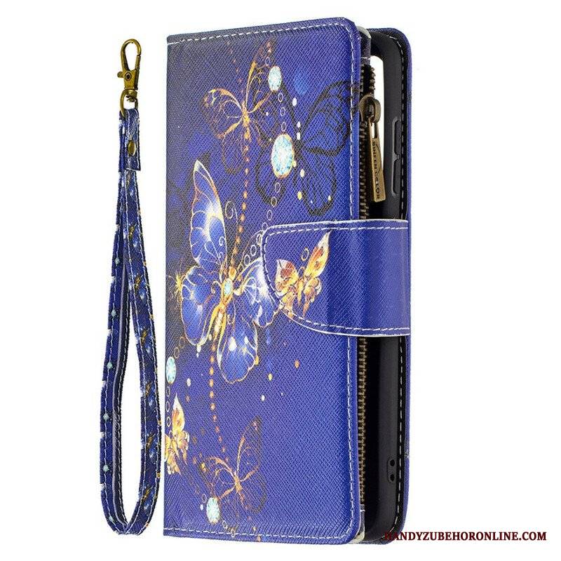 Etui Folio do Samsung Galaxy S21 FE Motyle Butterflies Zip Pouch