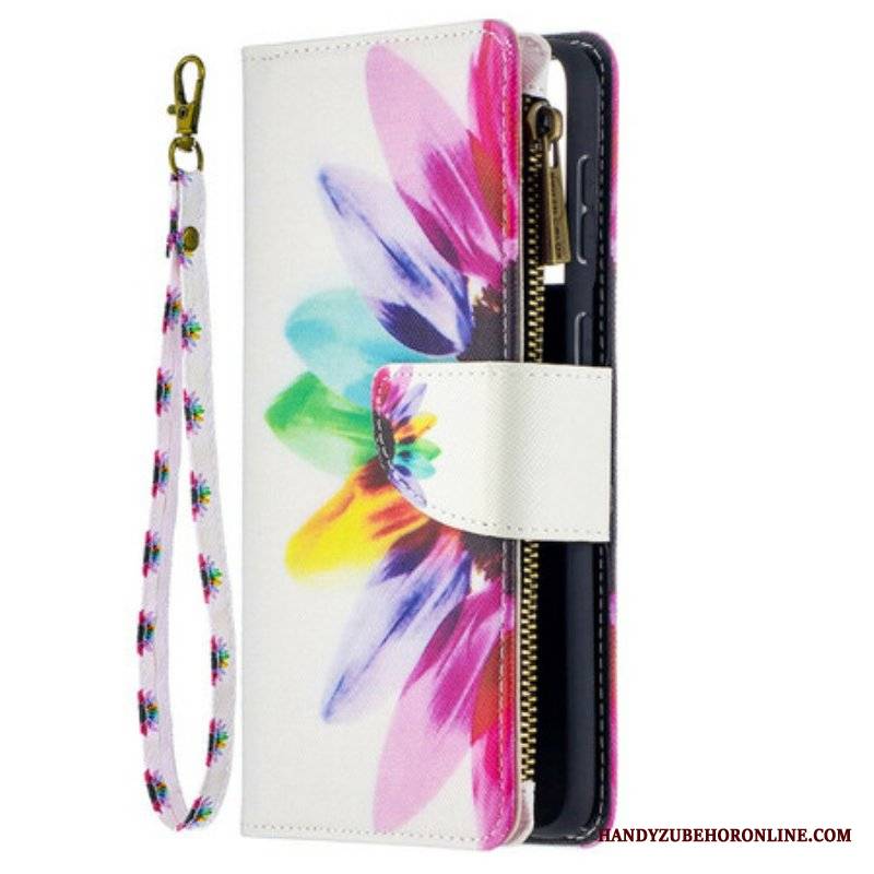 Etui Folio do Samsung Galaxy S21 Plus 5G Akwarela Kwiat Zapinana Etui