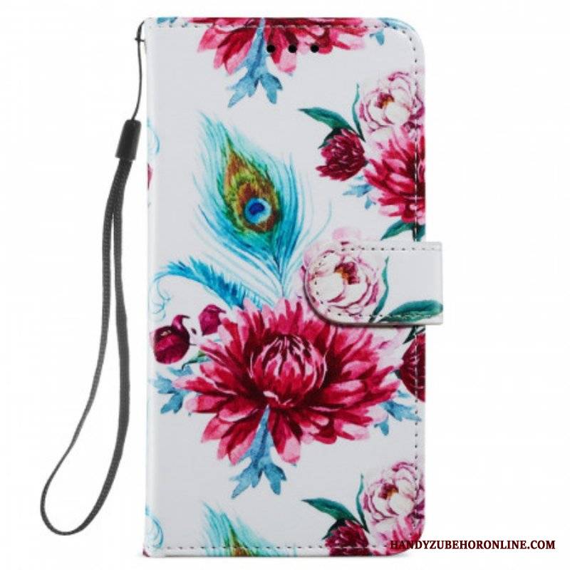 Etui Folio do Samsung Galaxy S22 5G Intensywne Kwiaty