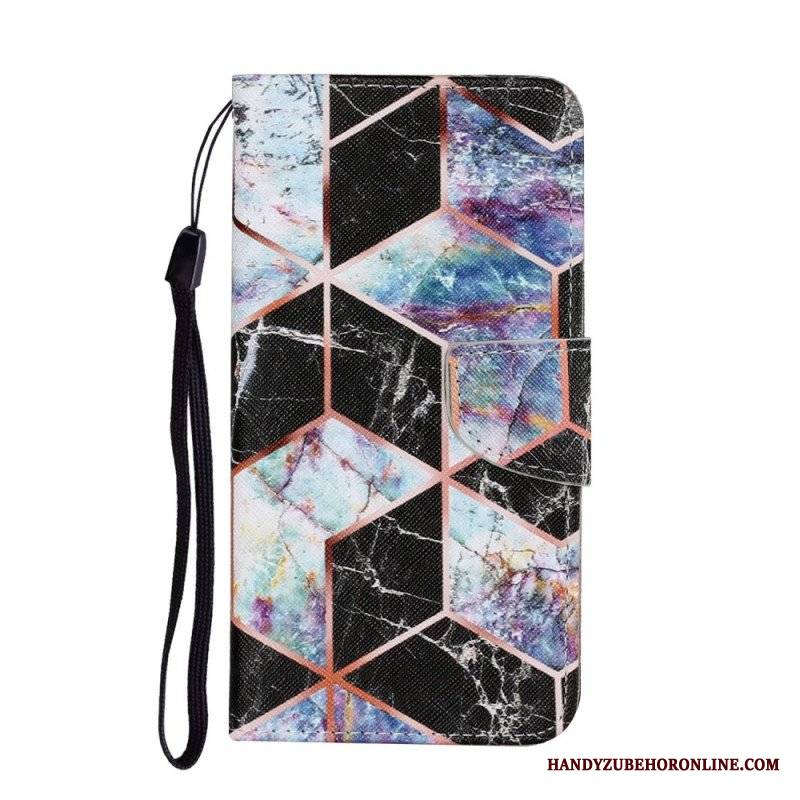 Etui Folio do Samsung Galaxy S22 Plus 5G Geometryczny Marmur