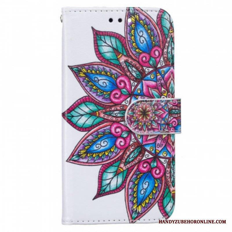 Etui Folio do Samsung Galaxy S22 Plus 5G Rysowane Mandali