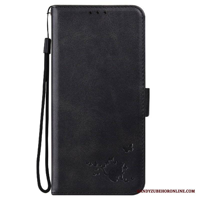 Etui Folio do Samsung Galaxy S22 Ultra 5G Kot I Motyle