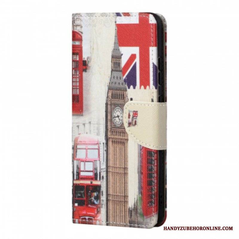 Etui Folio do Samsung Galaxy S22 Ultra 5G Życie W Londynie