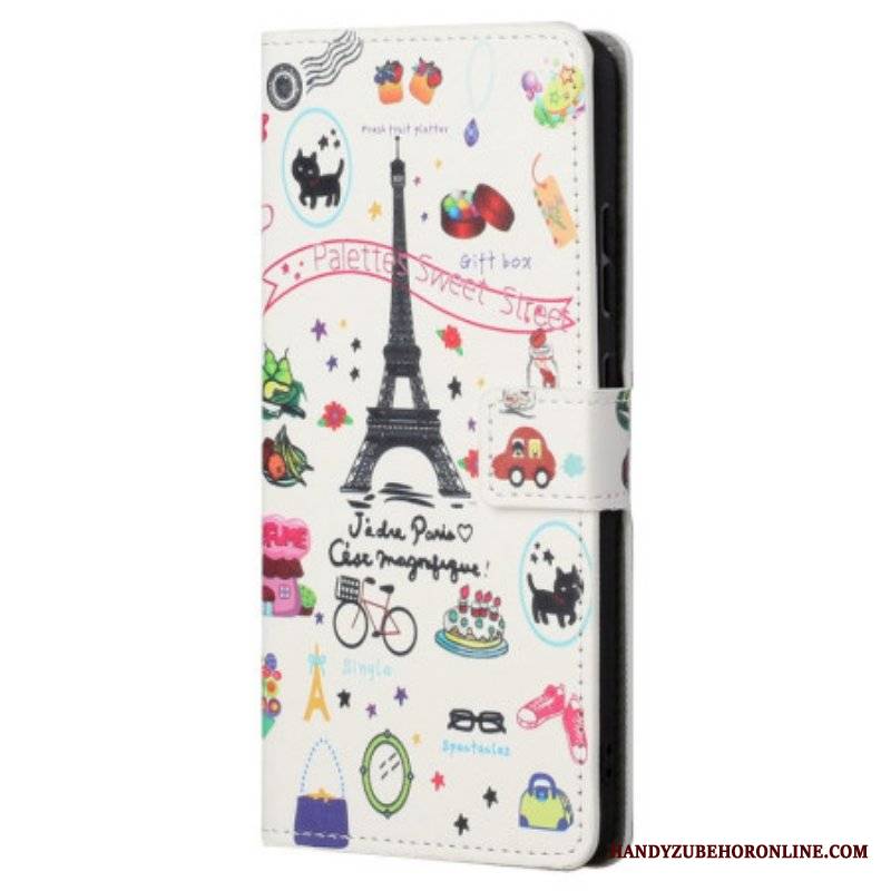 Etui Folio do Samsung Galaxy S23 5G Kocham Paryż