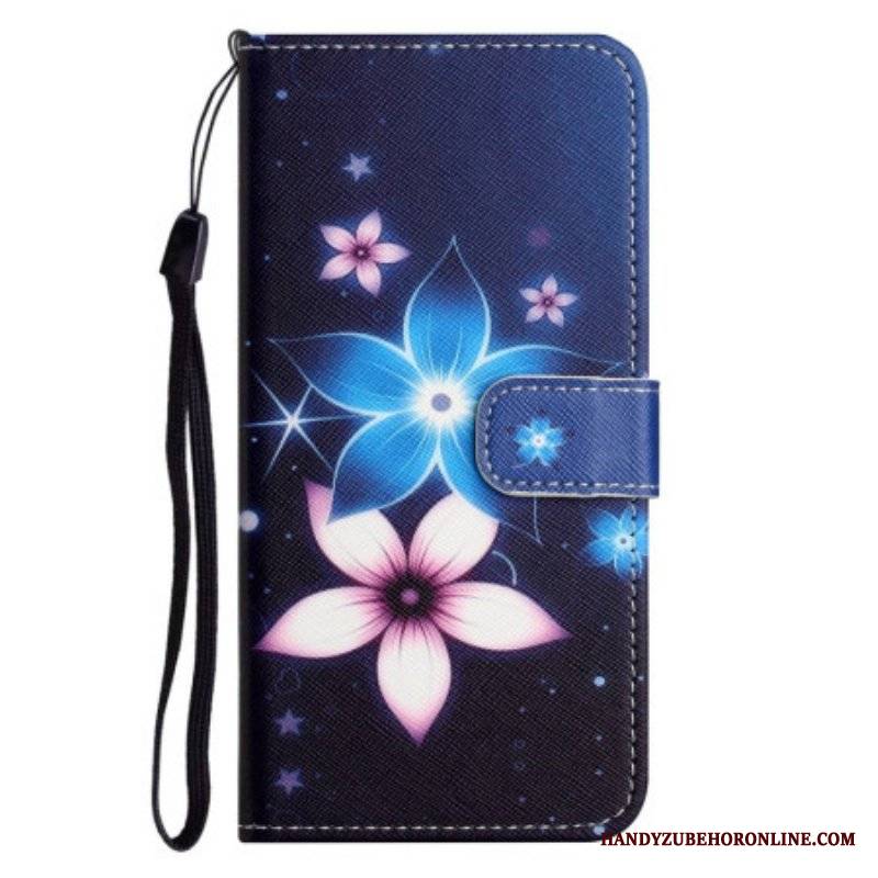 Etui Folio do Samsung Galaxy S23 5G Kwiaty Księżycowe