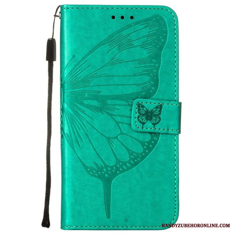 Etui Folio do Samsung Galaxy S23 5G Projekt Motyla Ze Smyczą