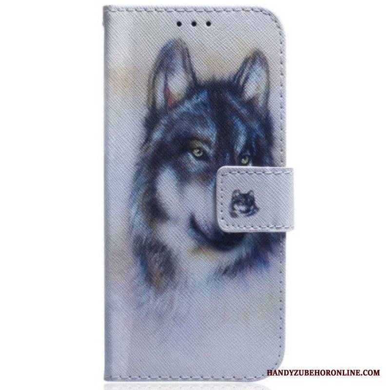 Etui Folio do Samsung Galaxy S23 Plus 5G Akwarela Wilk