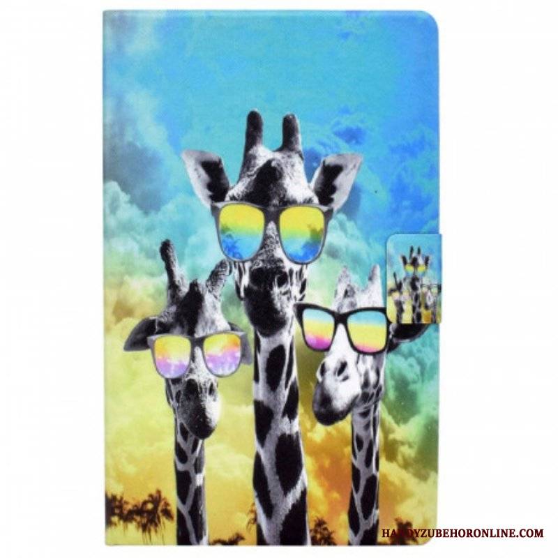 Etui Folio do Samsung Galaxy Tab A8 (2021) Funky Żyrafy