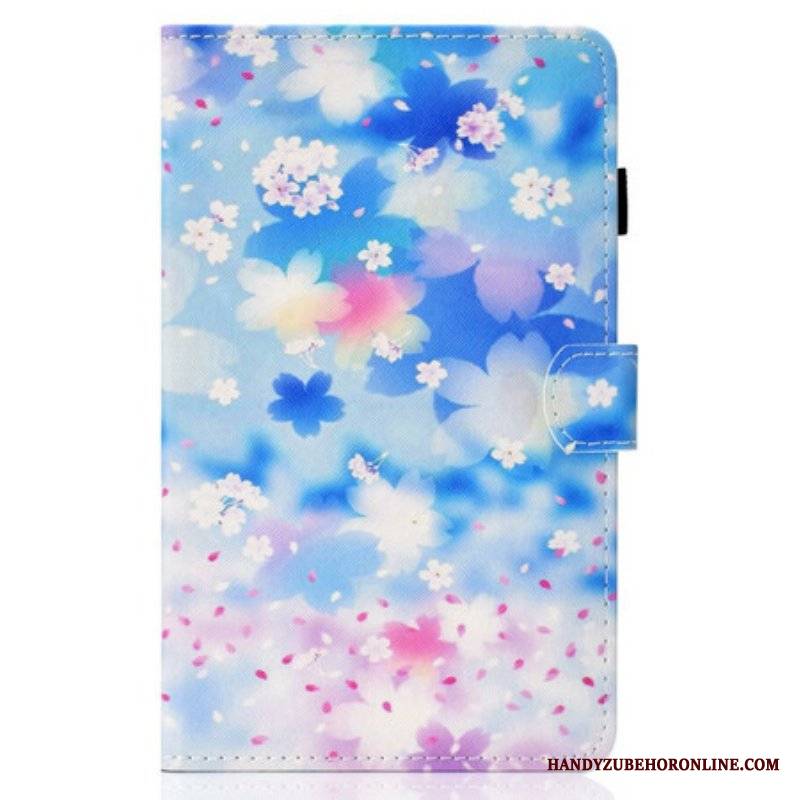 Etui Folio do Samsung Galaxy Tab S8 / Tab S7 Akwarela Kwiaty