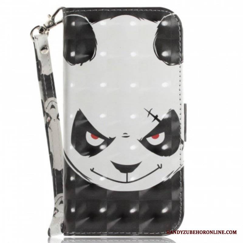 Etui Folio do Sony Xperia 1 IV z Łańcuch Paskowata Panda