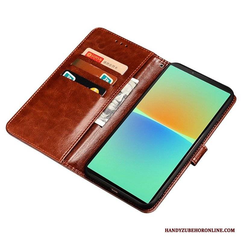 Etui Folio do Sony Xperia 10 IV Imitacja Skóry Idewei