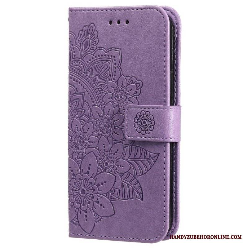 Etui Folio do Vivo Y22s z Łańcuch Paskowata Mandala