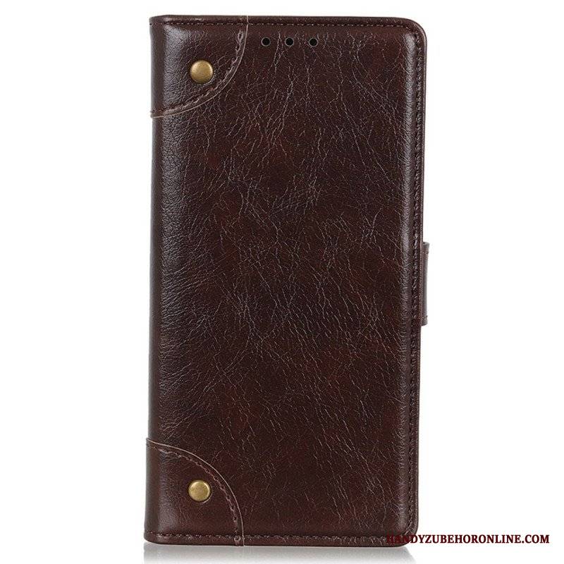 Etui Folio do Xiaomi 12T / 12T Pro Nity W Stylu Vintage Ze Skóry Nappa