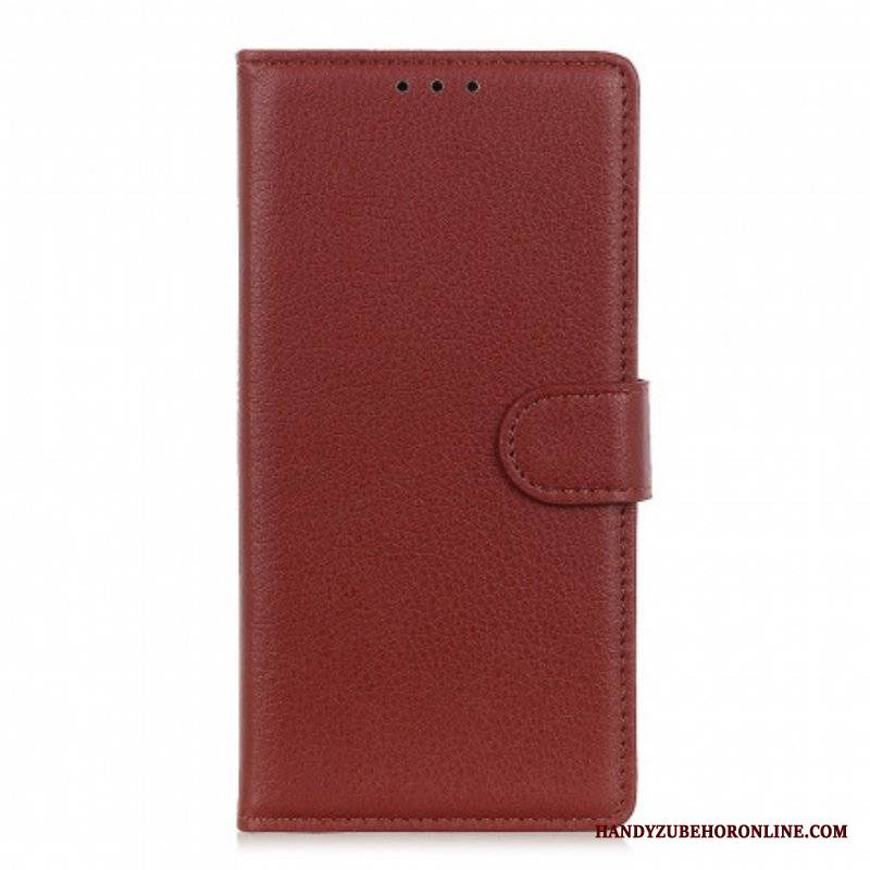 Etui Folio do Xiaomi Redmi Note 10 / 10S Efekt Skóry Liczi Premium