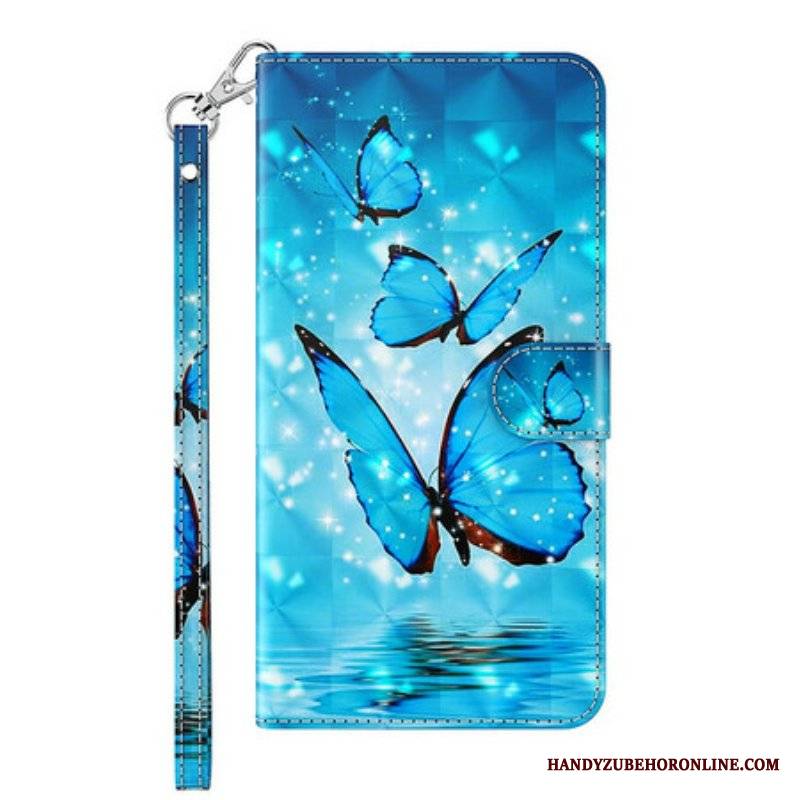 Etui Folio do Xiaomi Redmi Note 10 5G Niebieskie Motyle