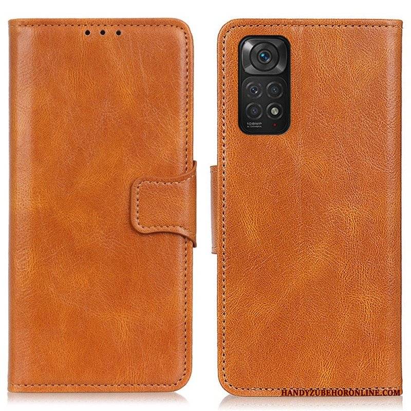 Etui Folio do Xiaomi Redmi Note 11 / 11S Dwustronne Zapięcie Z Efektem Skóry