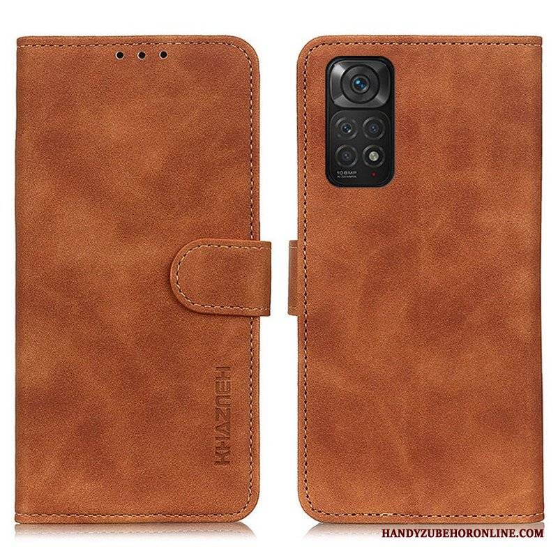 Etui Folio do Xiaomi Redmi Note 11 / 11S Khazneh Efekt Skóry W Stylu Vintage