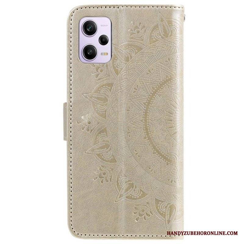 Etui Folio do Xiaomi Redmi Note 12 Pro Mandala Sun Ze Smyczą