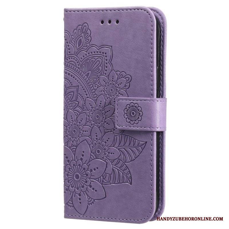 Etui Folio do Xiaomi Redmi Note 12 Pro Plus z Łańcuch Mandala Kwiatowa Na Pasku