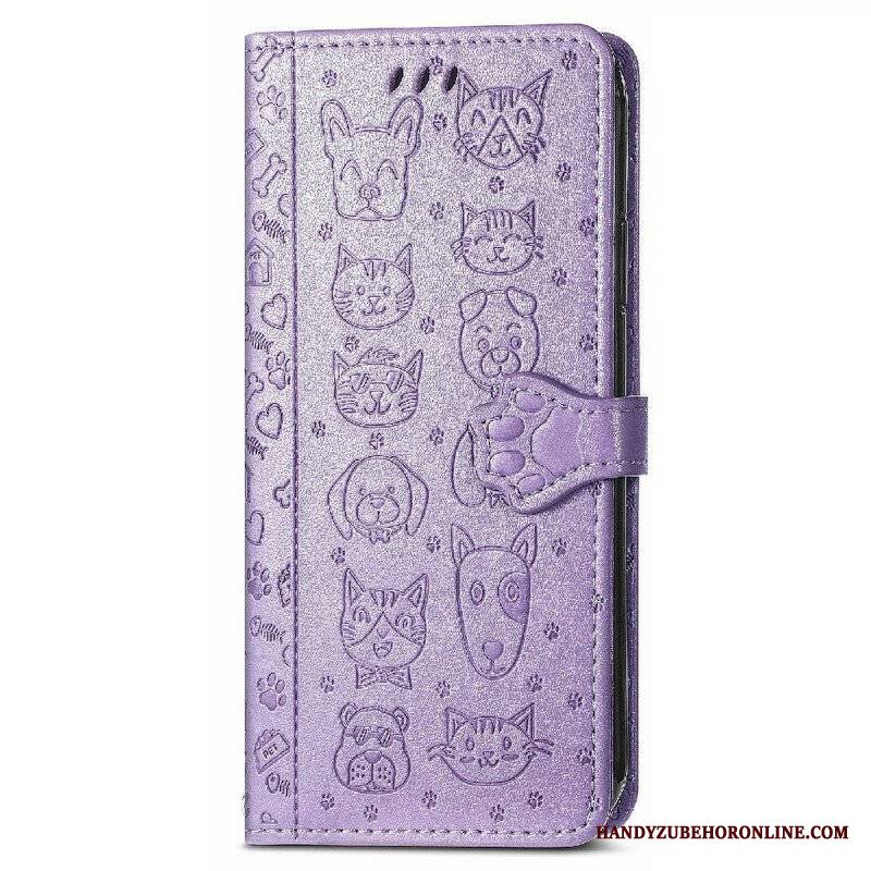 Etui Folio do iPhone 13 Mini Animowane Zwierzęta