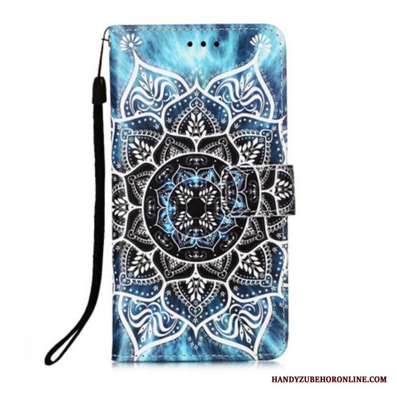 Etui Folio do iPhone 13 Mini Mandala Na Niebie