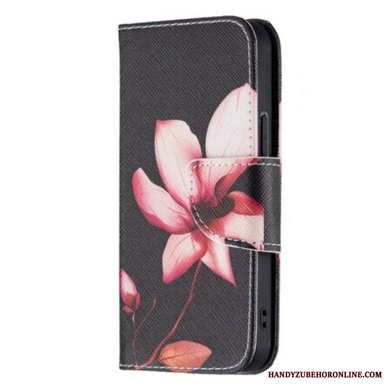 Etui Folio do iPhone 13 Mini Różowy Kwiat