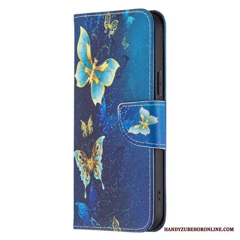 Etui Folio do iPhone 13 Pro Max Niesamowite Motyle