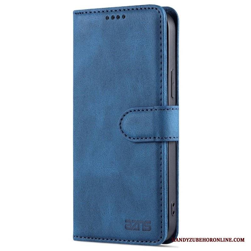 Etui Folio do iPhone 14 Stylizacja Skóry Azns