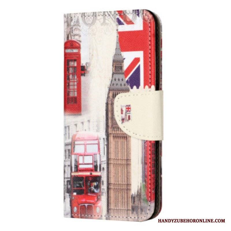 Etui Folio do iPhone 15 Plus Życie W Londynie