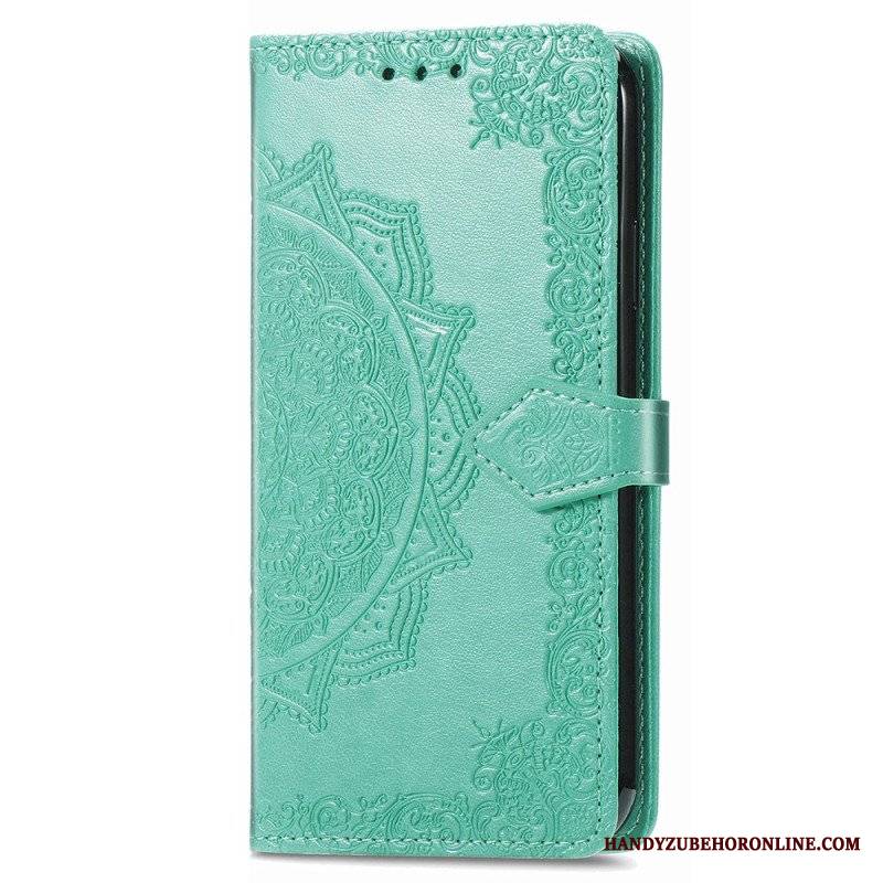 Etui Folio do iPhone 15 Pro Max z Łańcuch Barokowa Mandala Z Paskiem