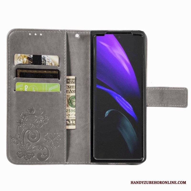 Etui Na Telefon Pokrowce do Samsung Galaxy Z Fold 4 Wzór Koniczyny Z Paskiem