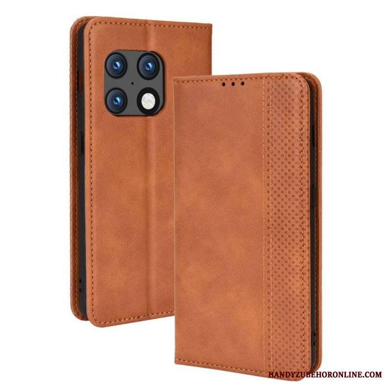 Etui Na Telefon do OnePlus 10 Pro 5G Etui Folio Stylizowany Efekt Skóry W Stylu Vintage