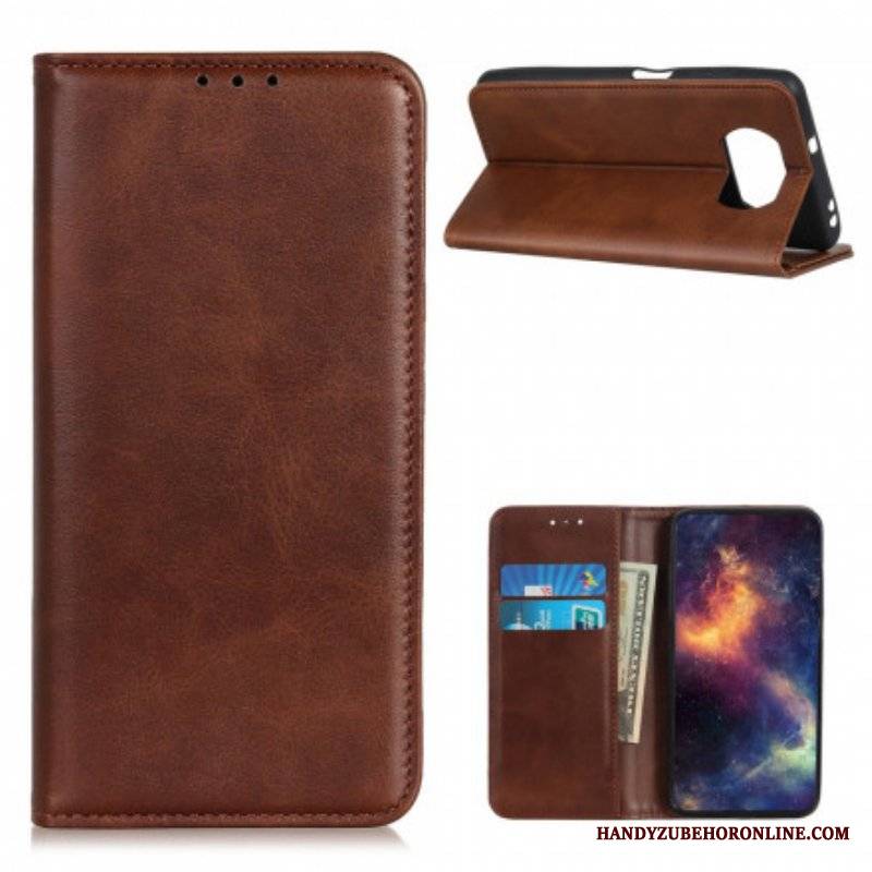 Etui Na Telefon do Poco X3 / X3 Pro / X3 NFC Etui Folio Skóra Liczi Premium Split