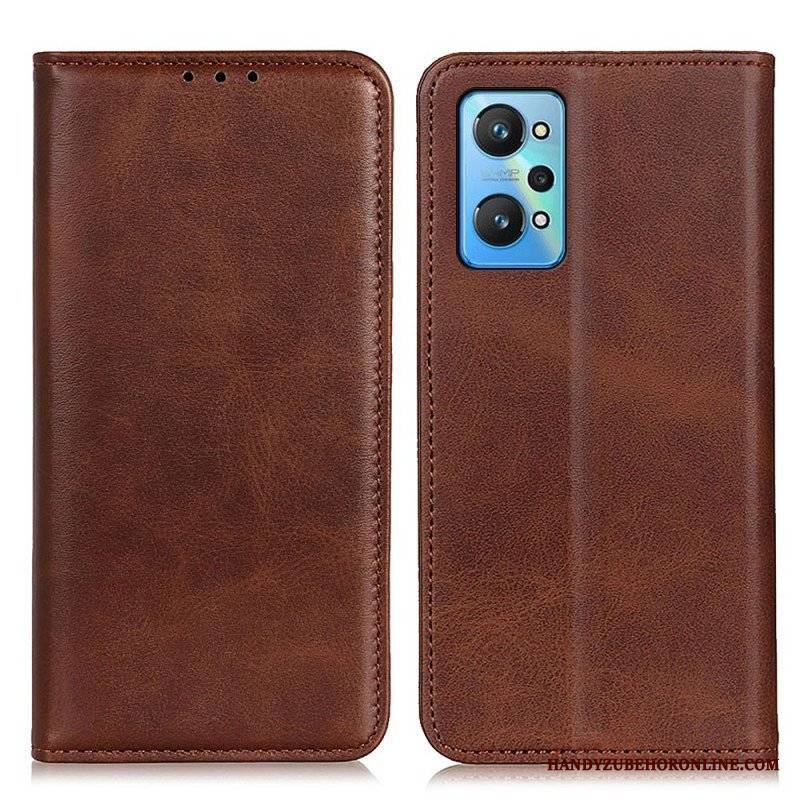 Etui Na Telefon do Realme GT Neo 3T / Neo 2 Etui Folio Elegancka Dwoina Skórzana