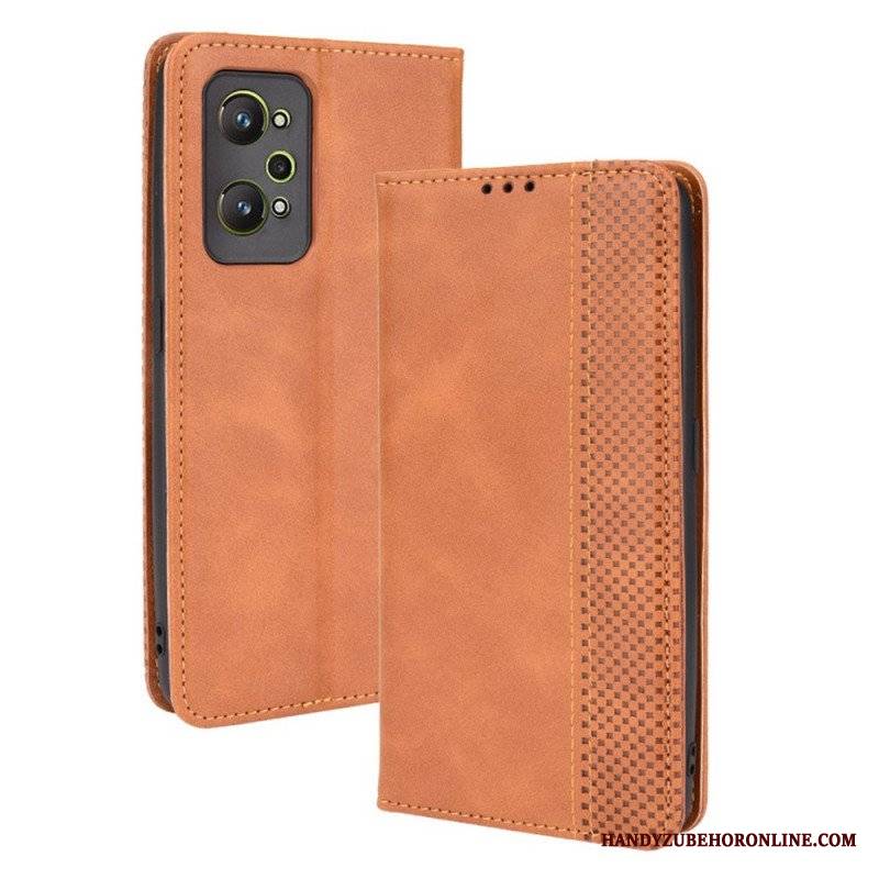 Etui Na Telefon do Realme GT Neo 3T / Neo 2 Etui Folio Stylizowany Efekt Skóry W Stylu Vintage