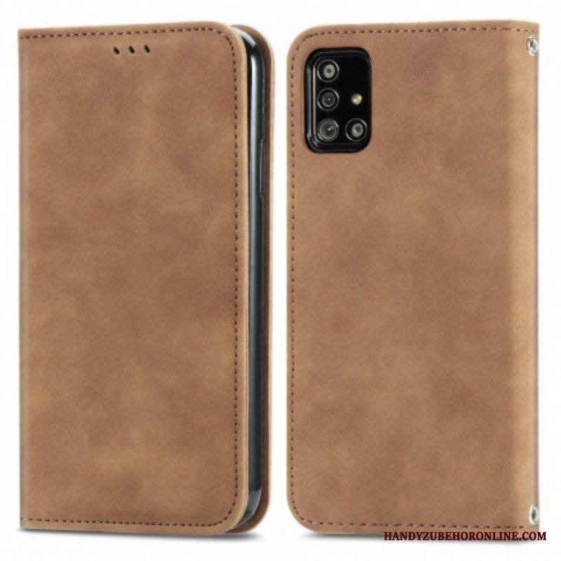 Etui Na Telefon do Samsung Galaxy A51 5G Etui Folio Sztuczna Skóra W Stylu Vintage