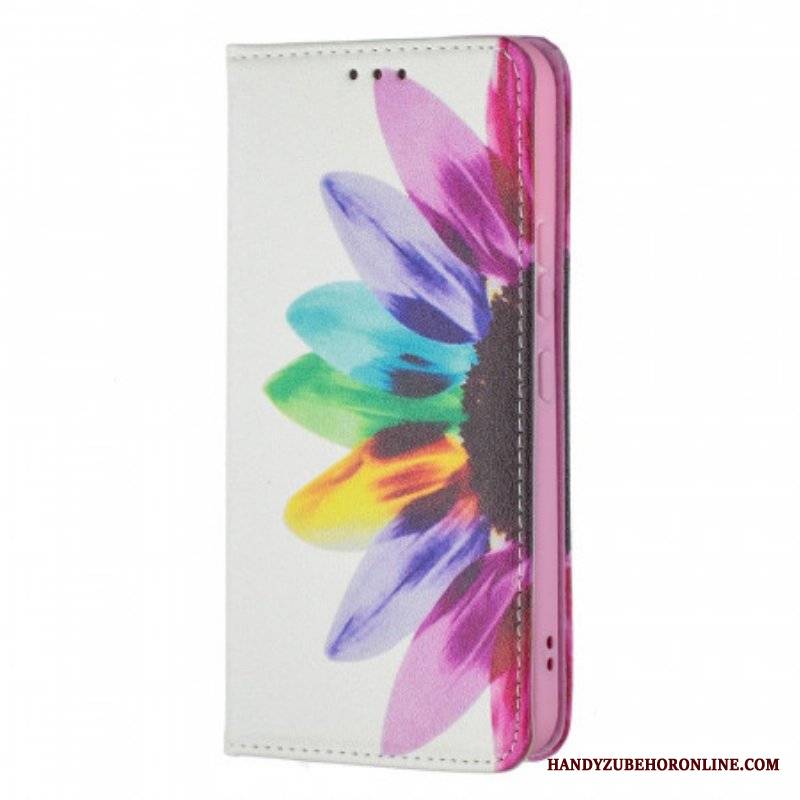 Etui Na Telefon do Samsung Galaxy S22 5G Etui Folio Akwarela Kwiat