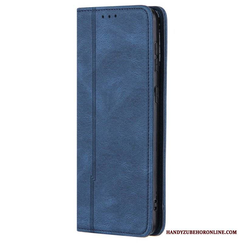 Etui Na Telefon do Samsung Galaxy S22 5G Etui Folio Stylowa Skórzana Linia